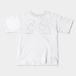 Copy of haylijah season 4 hayley and elijah the originals silhouette Kids T-Shirt